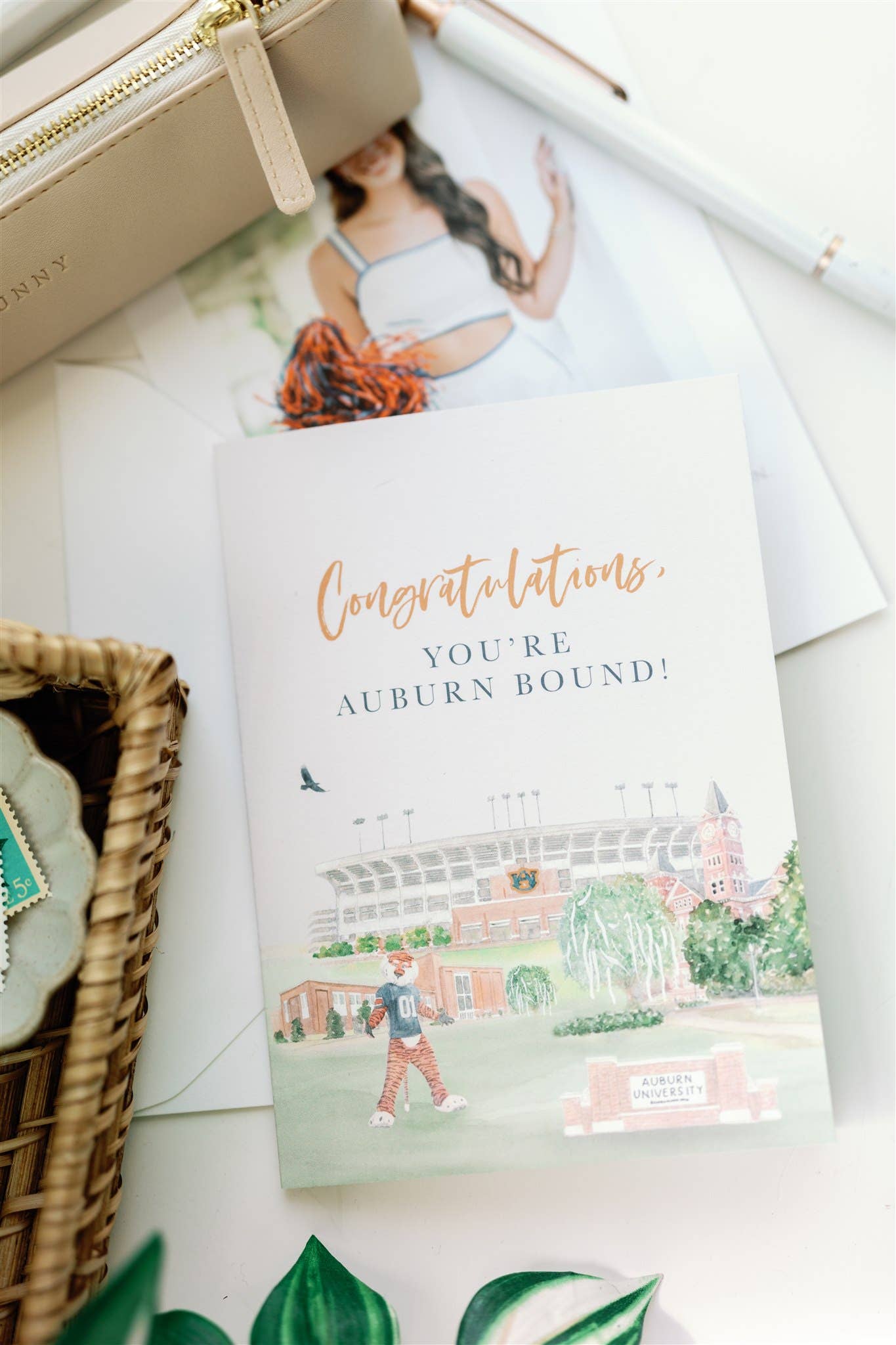 Gracefully Made Art – wholesale Graduation card – "You're Auburn Bound" Greeting Card, Graduation1
