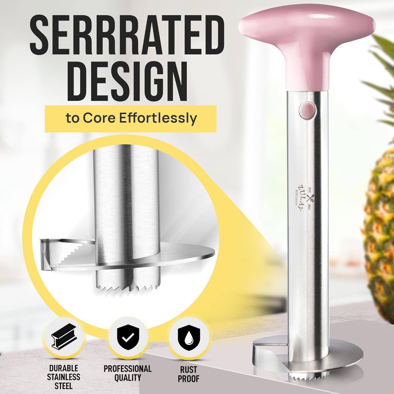 Zulay Kitchen – Engroshandel Køkkenredskab – Ananaskerner og skæreværktøj6