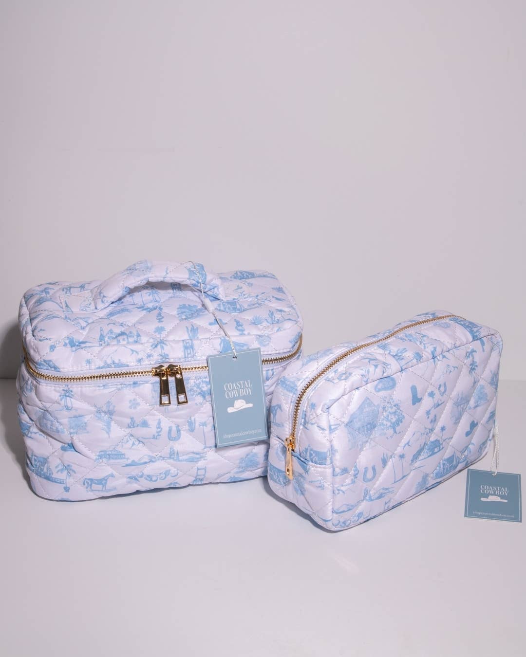 Coastal Cowboy - Wholesale Makeup/Cosmetic Bag - *NEW* Country & Coastal Toile Train Case5