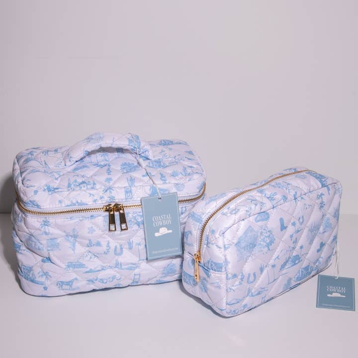 Coastal Cowboy - Wholesale Makeup/Cosmetic Bag - *NEW* Country & Coastal Toile Train Case5