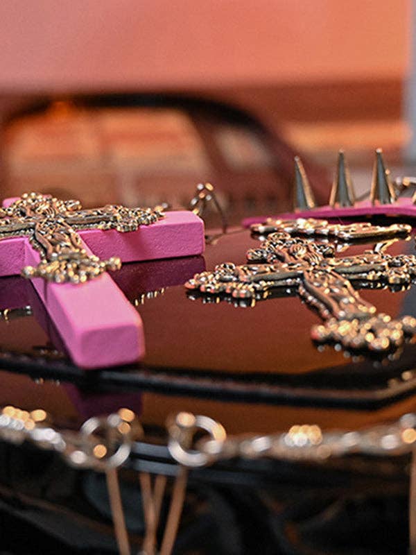 BLACK Stylish Selection Cool Heart Shape Chains Rivet Bags Accessories for wholesale on Faire6