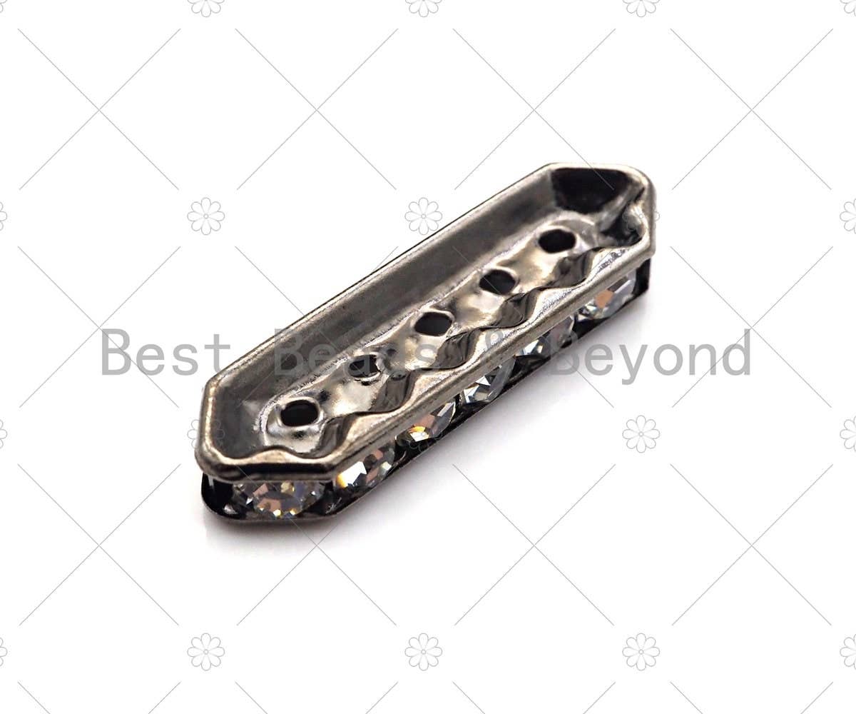 BestBeads&Beyond – Großhandel Individueller Charm/Anhänger – 10 Stück Strass-Schmuck-Trennleiste mit 3 Löchern, Artikelnummer C1122