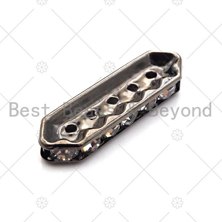 BestBeads&Beyond – Großhandel Individueller Charm/Anhänger – 10 Stück Strass-Schmuck-Trennleiste mit 3 Löchern, Artikelnummer C1122