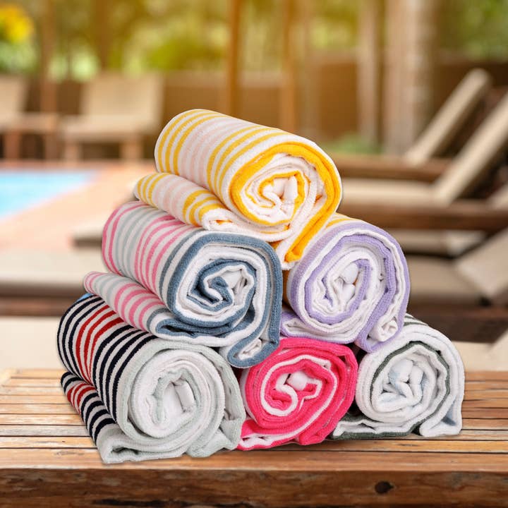 Dan River Assorted Cabana Stripe Beach Towels Assorted for wholesale on Faire