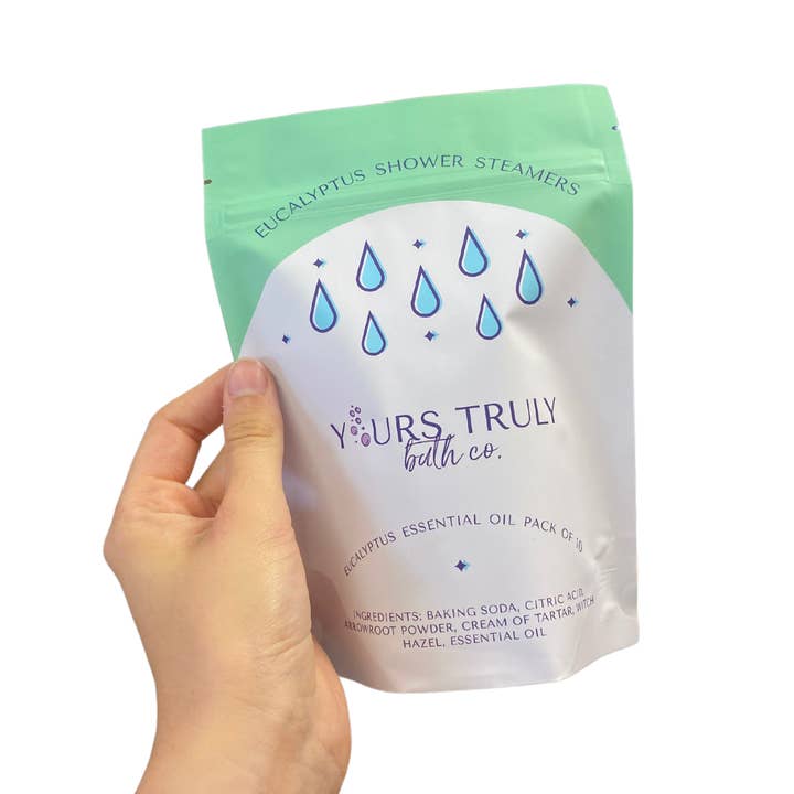 Yours Truly Bath Co - Wholesale Shower Steamer/Bomb - Eucalyptus Shower Steamers - 10 Pack Essential Oil Steamers2