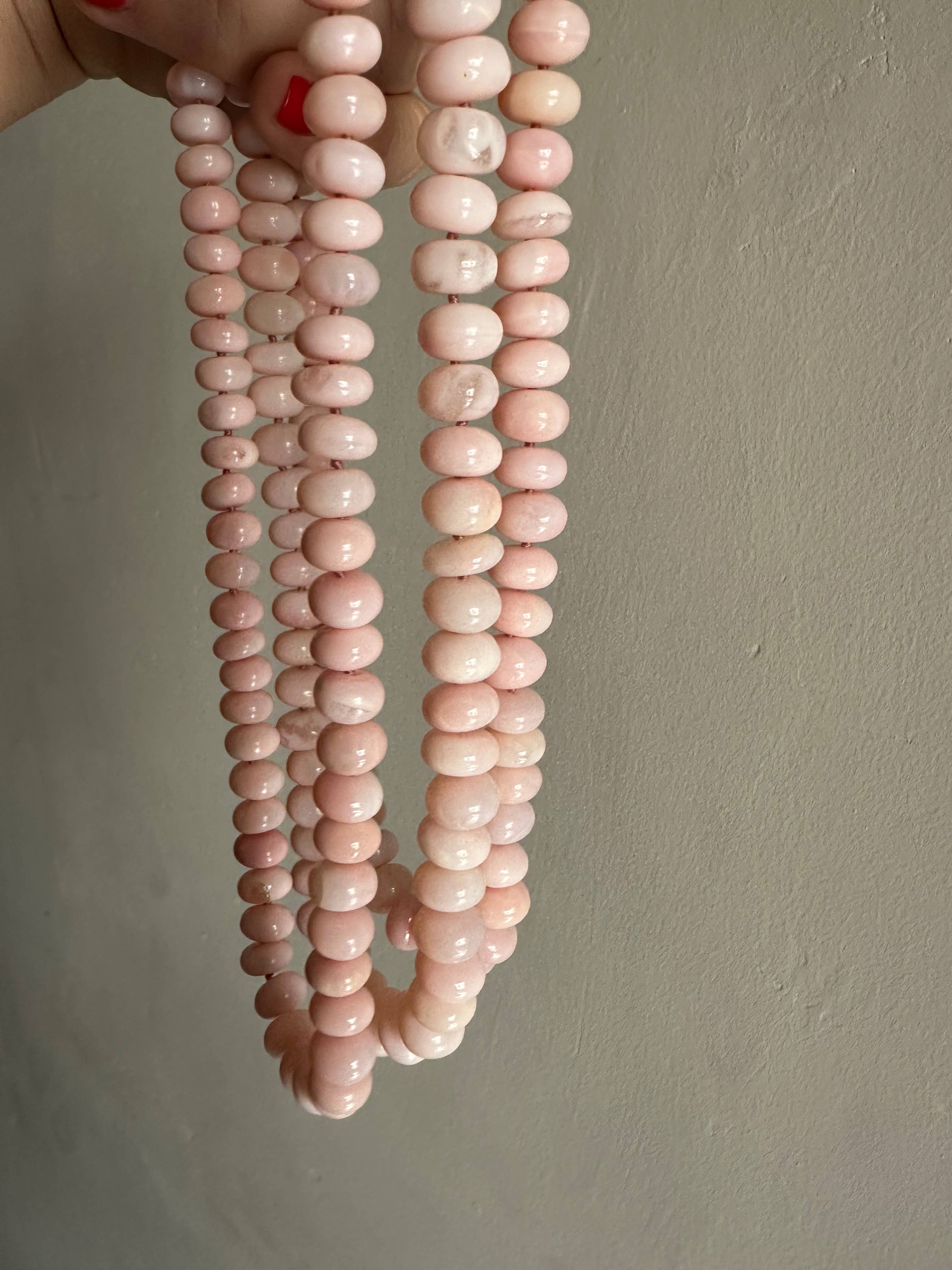 Classic Knotted Opal | Pale Pink Necklace | Gemstone Jewelry for wholesale on Faire2