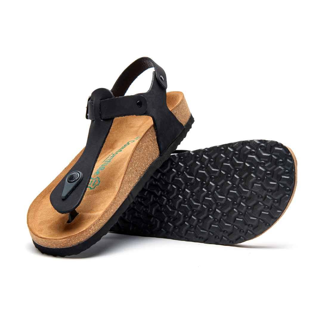 Comfortfusse - Wholesale Sandals - Women's - Gerda - Genuine Leather Orthopedic Flat Sandals0