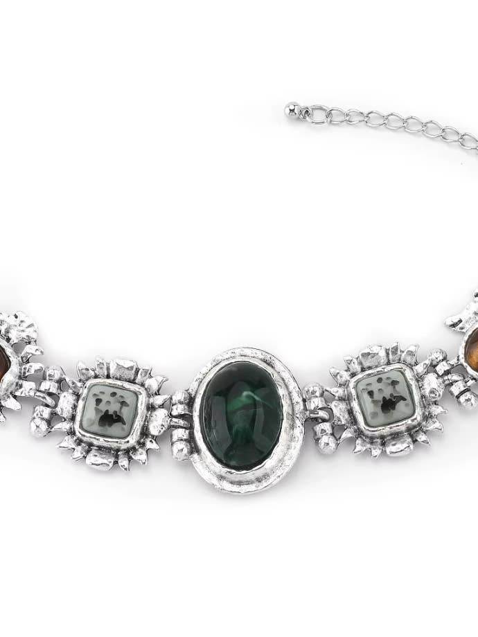 Bracciale Boho - Pietre intagliate e create a mano per la vendita all'ingrosso da parte di HoopLa