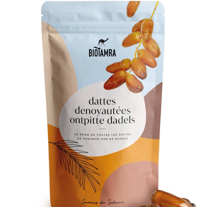 BIO* - Dátiles Deglet Nour con granos Doypack 250g para venta al por mayor de BioTamra
