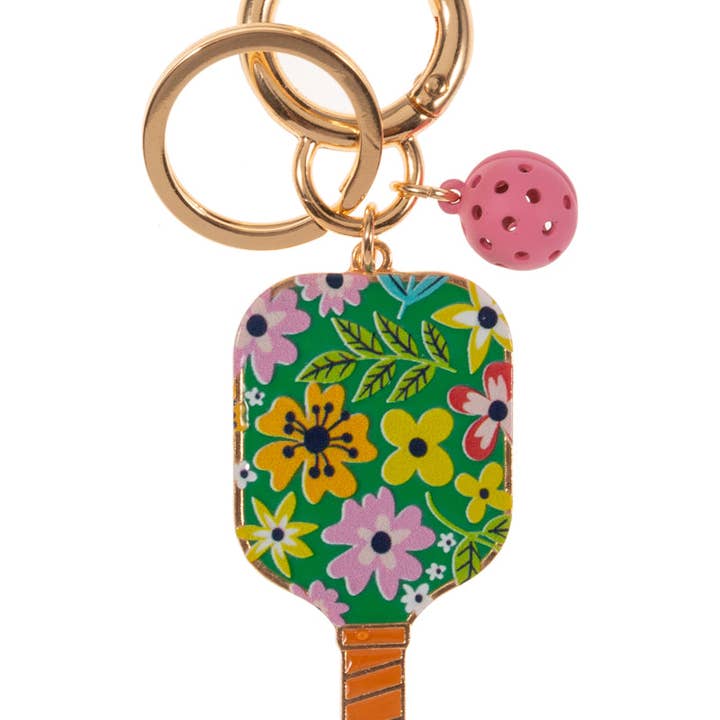Designature New York - Wholesale Keychain – Women's - Pickleball Paddle Shaped Print Enamel Keychain5