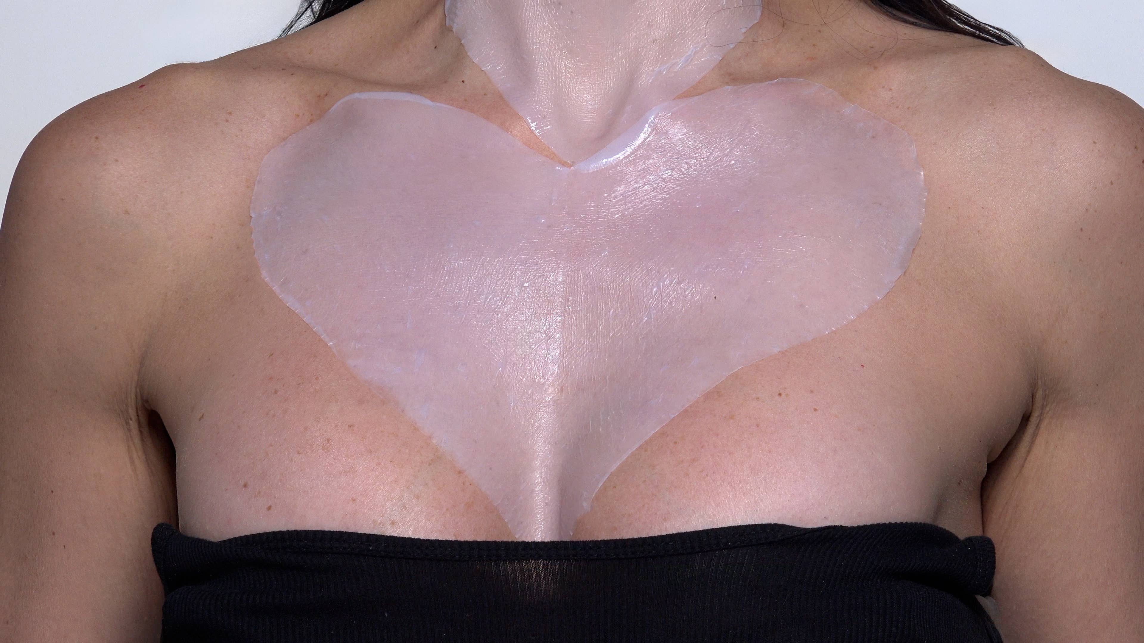 ATA Cosmetics - Wholesale Skincare Face Mask - Chest Mask (Heart Shape) Biocellulose: *6-Pack*3