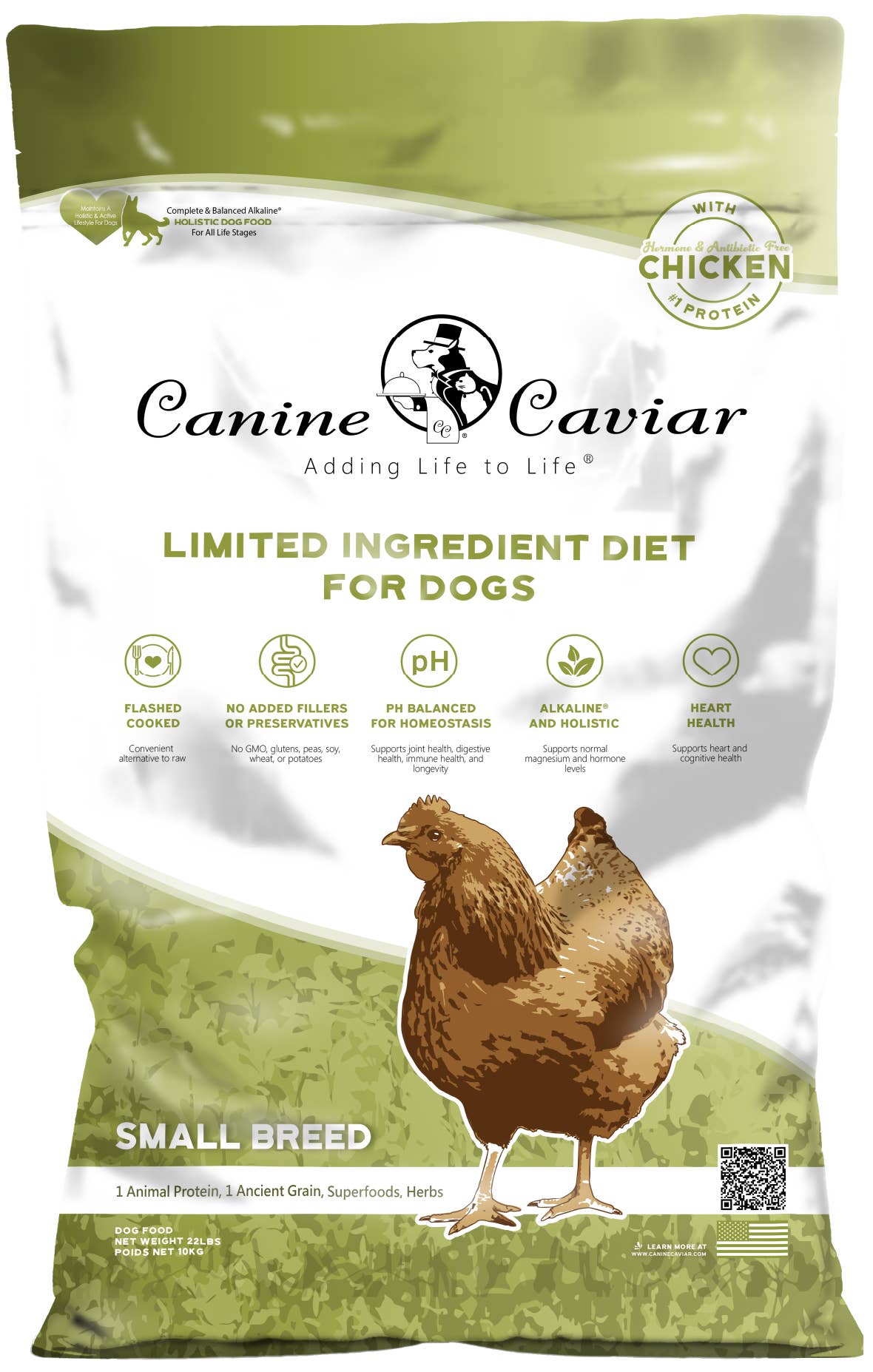 Canine Caviar - Wholesale Pet Food - Dog - Small Breed Limited Ingredient Alkaline® Entrée, 22lb