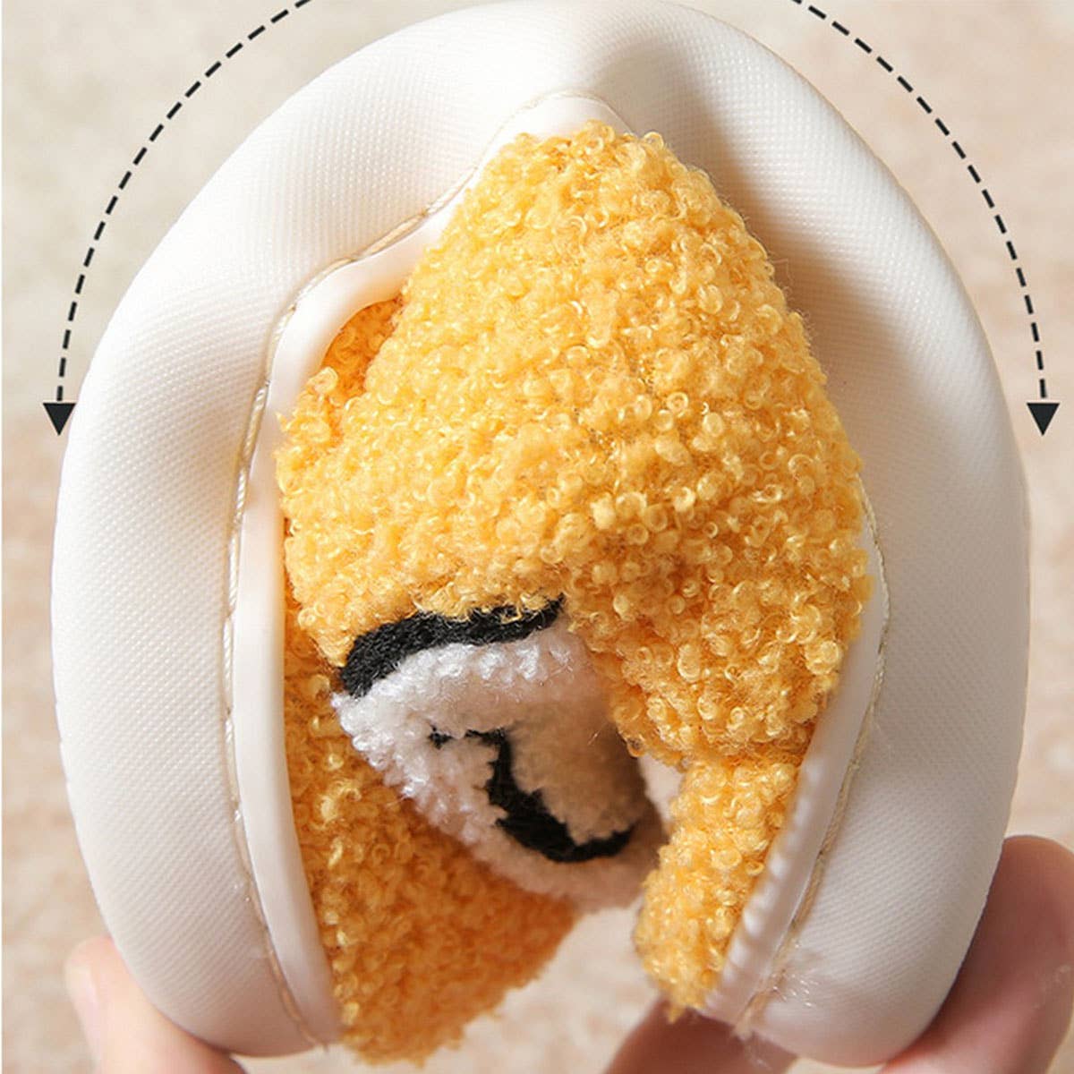 ACCITY - Wholesale Slippers - Women's - Cute Cartoon Smiling Face Fabric Slippers_CWSHS025421