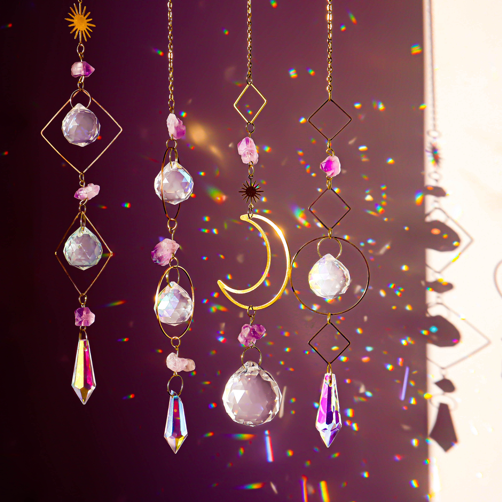 LilAryenne | Jewelry & Suncatchers - Wholesale Suncatcher - Amethyst Suncatcher - Healing Crystal Decor Gift4