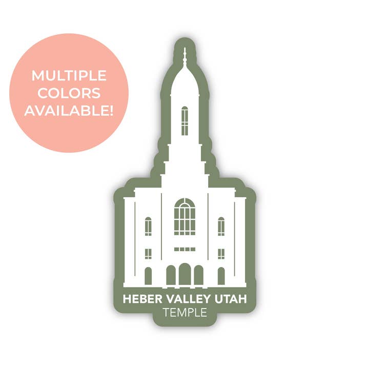 Autocollant du temple de Heber Valley en Utah, Temple de Heber Valley en Utah pour la vente par JasmineTreeDesign