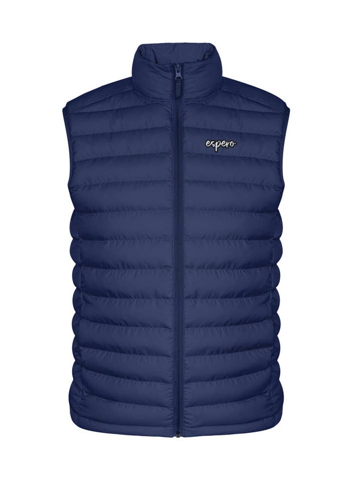 Unisex väst espero stickad marinblå för wholesale av espero