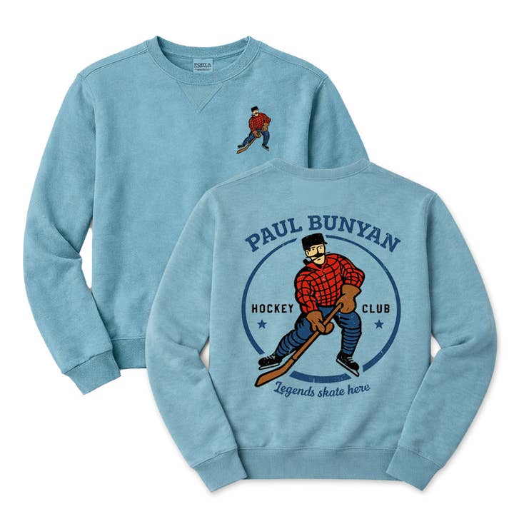 Paul Bunyan Hockey Club Premium Crewneck for wholesale by 218 Clothing + Gift