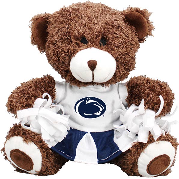 PENN STATE NITTANY LIONS PLUSH BEAR CHEERLEADER W DRESS NAVY for wholesale by Jenkins Enterprises