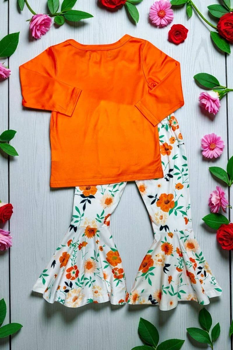 luluclothes - Wholesale Top & Pant Set - Kids - "ALL GOOD THINGS" top & floral pant girls sets XCH0015-12H2