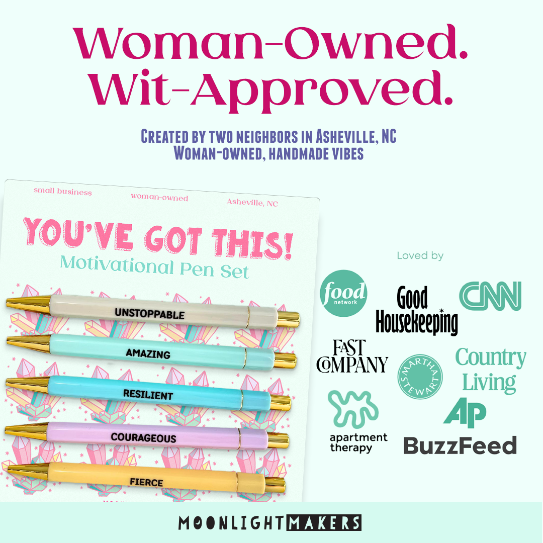 Moonlight Makers - Venta al por mayor Bolígrafo - Juego de bolígrafos You've Got This, alentador, Gift, Girl Boss7