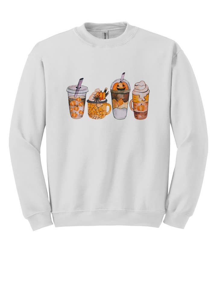 HALLOWEEN CUP SWEATSHIRT MET RONDE HALS voor wholesale door Sugar and Sass Gifts