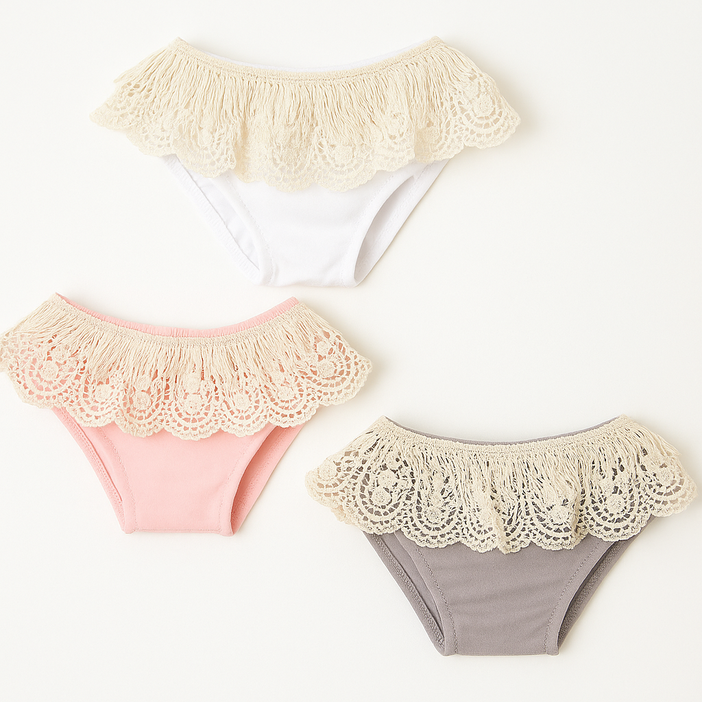 Fennco Styles – wholesale Underkläder/blöjskydd - Baby – Babyblöjor med virkade bomullsspetskanter3