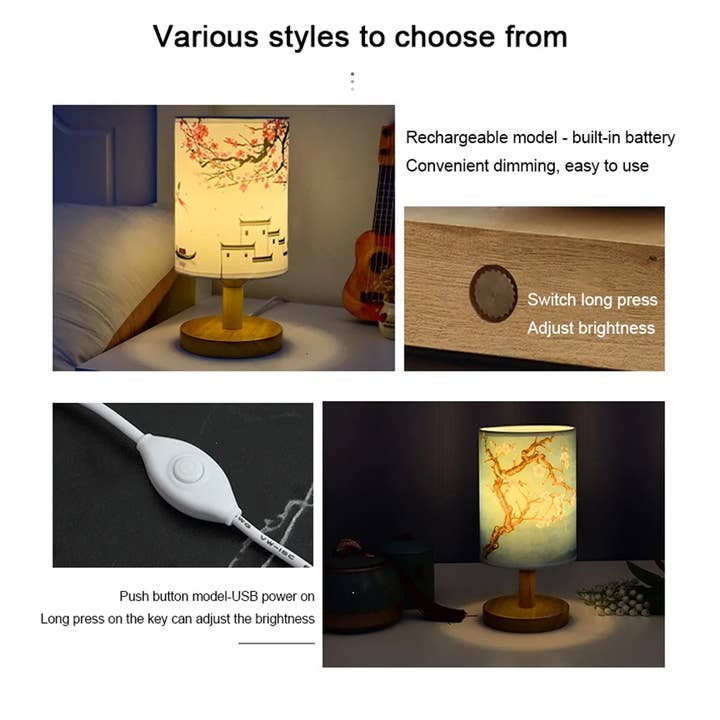 Holiday Farm – Großhandel Akzent-/Schreibtischleuchte – LED-Quadratische Tischlampe – Dimmbare Nachttischlampe13