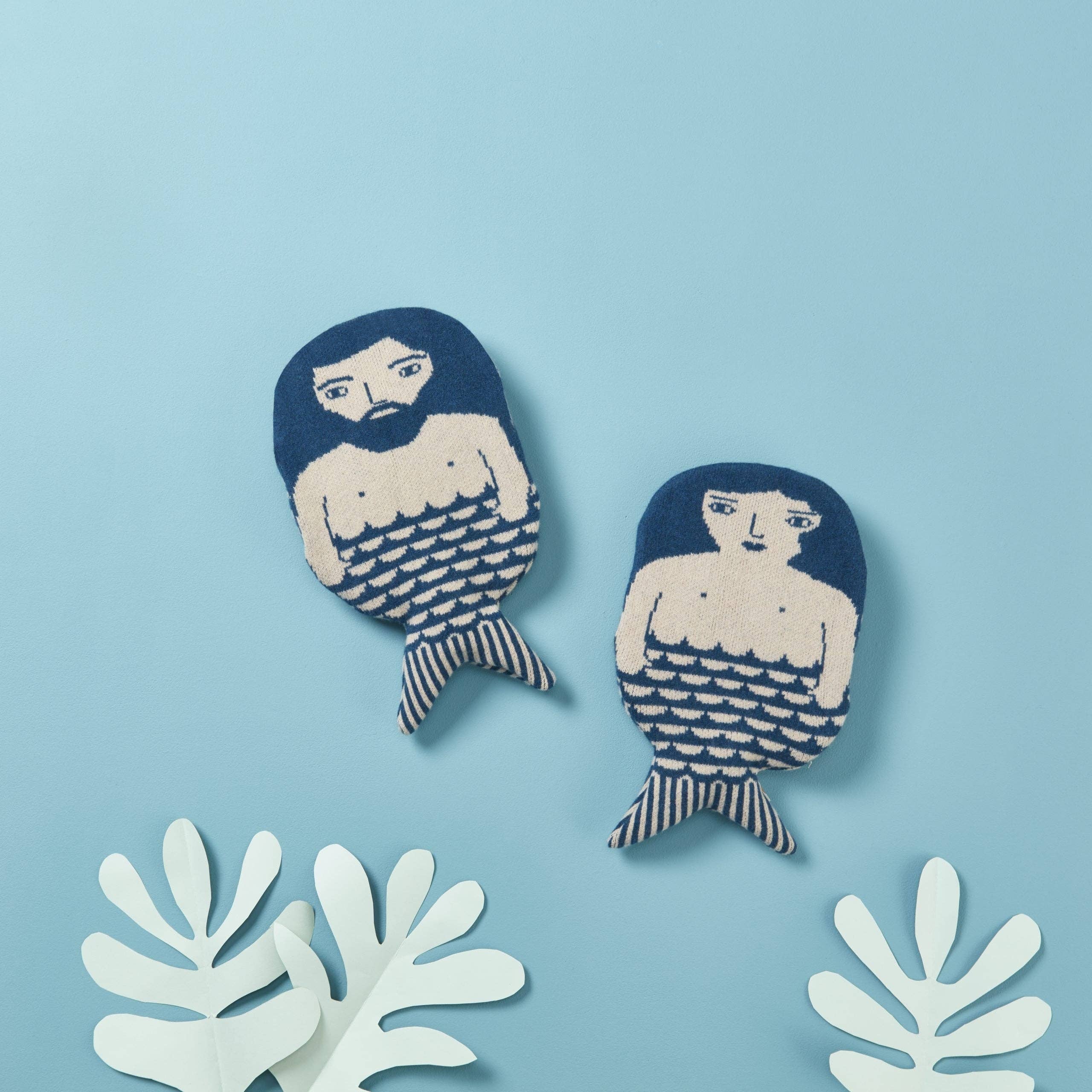 Donna Wilson – wholesale Hot/cold compress – Merman Hot Water Bottle - Blue1