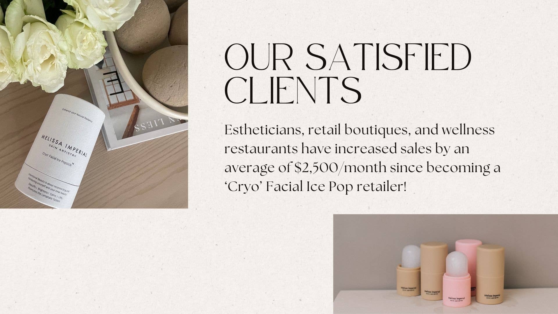 Ivoire Ivory Cryo Facial Ice Pop – Outil Cryo Approuvé par les Spas en vente sur Faire17