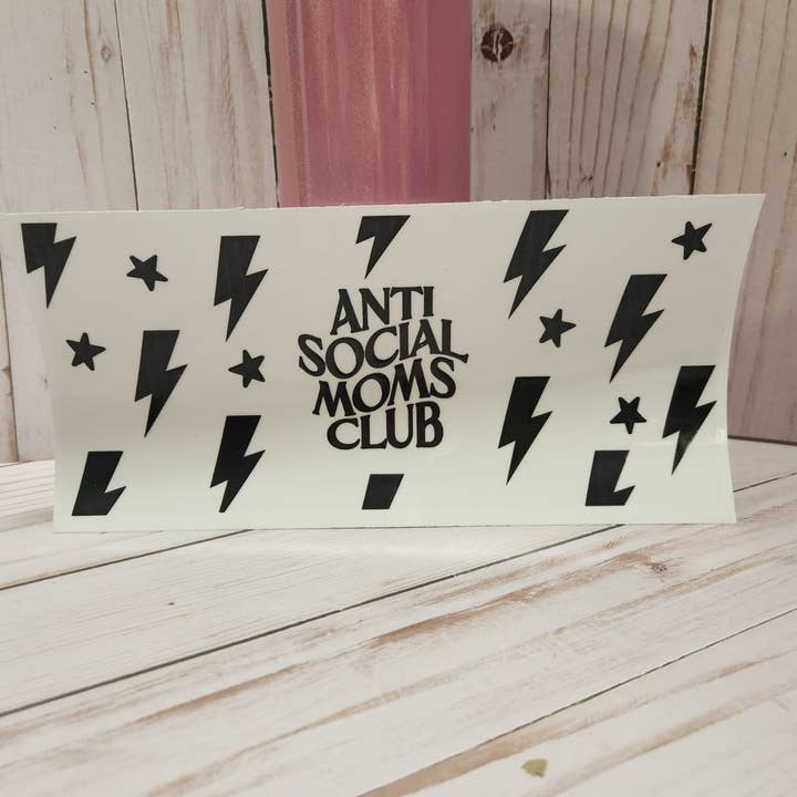 Emballages UV-DTF pour gobelets Libbey de 16 oz - Anti Social pour la vente par XPS DESIGN