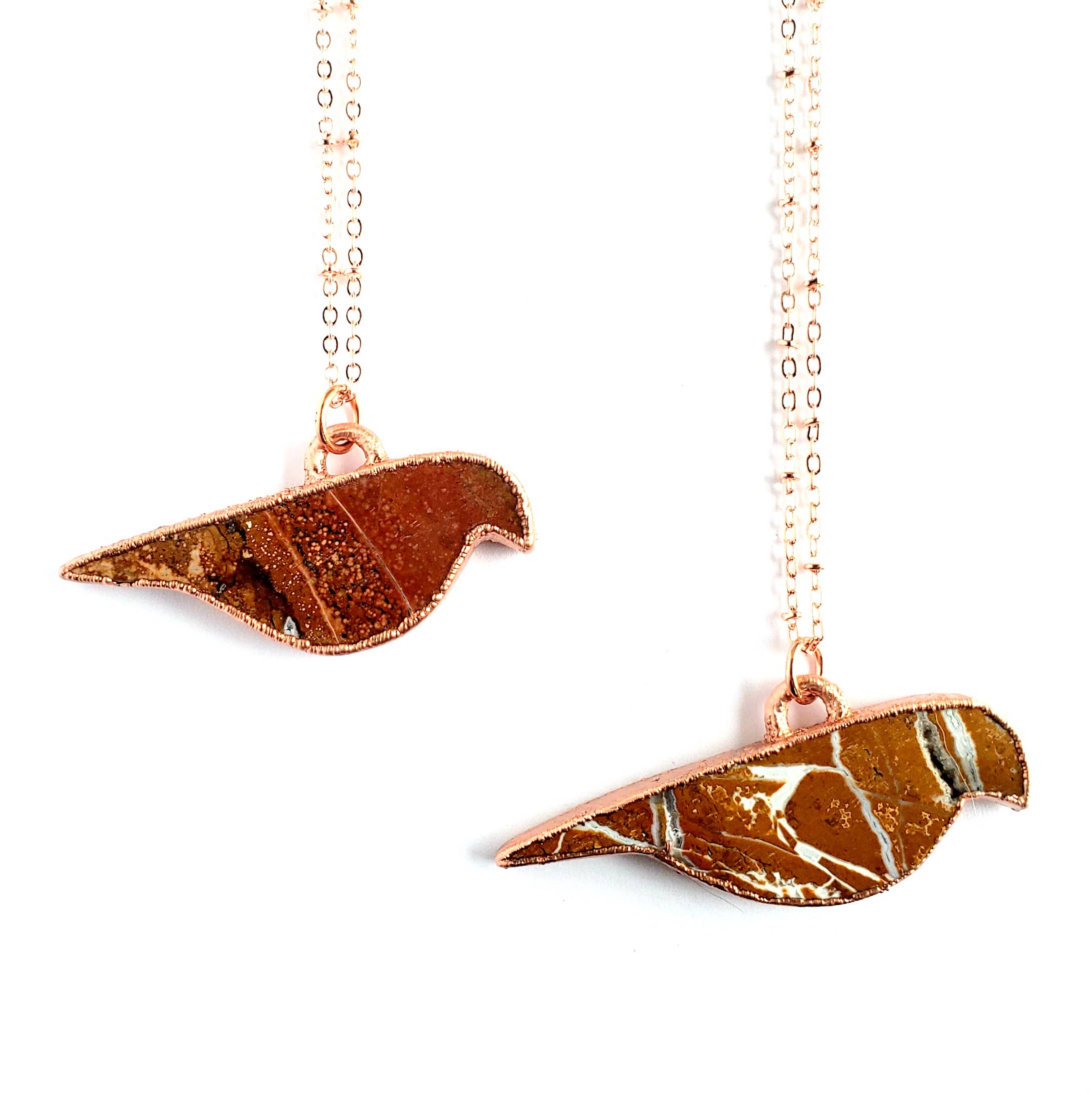 MergingMetals - Wholesale Pendant/Charm Necklace - Ocean Jasper Bird Totem Necklace1