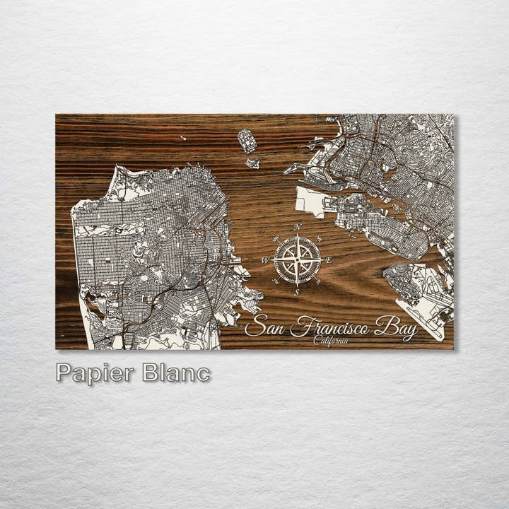 Fire & Pine - Venta al por mayor Mapas - California: Bahía de San Francisco
