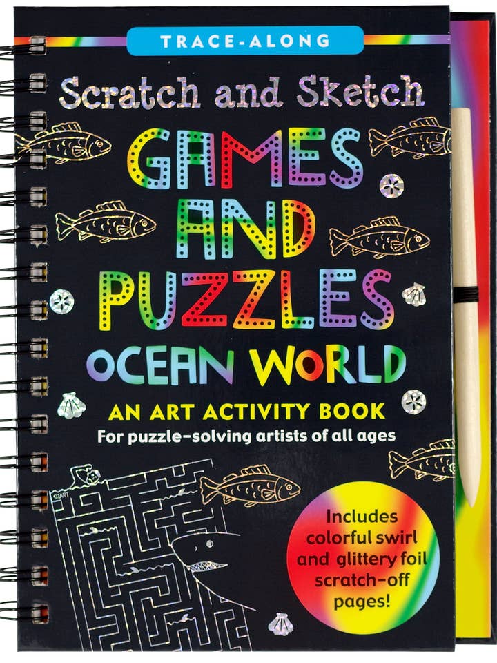 Games and Puzzles: Ocean World Scratch and Sketch for wholesale by Peter Pauper Press