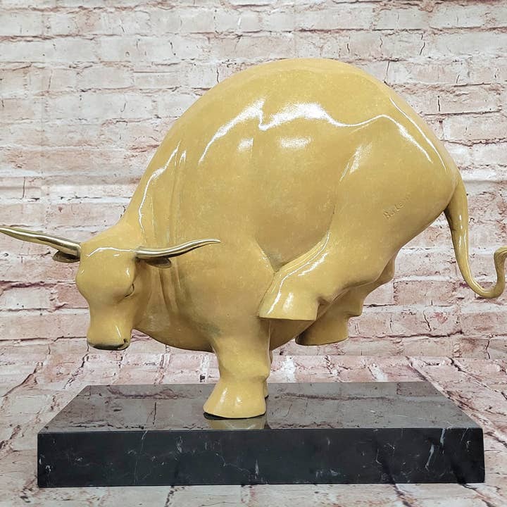 Bronzhaus - Wholesale Sculpture - Bronze Bull Statue Modern Abstract Farmhouse Sculpture Decor