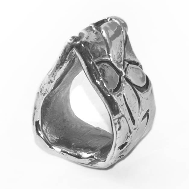 Pinched Flower in Silver for wholesale by Rebecca Nadler Designs