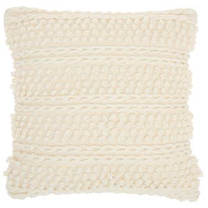 Mina Victory Life Styles Cotton Knitted 18x18 Indoor Throw