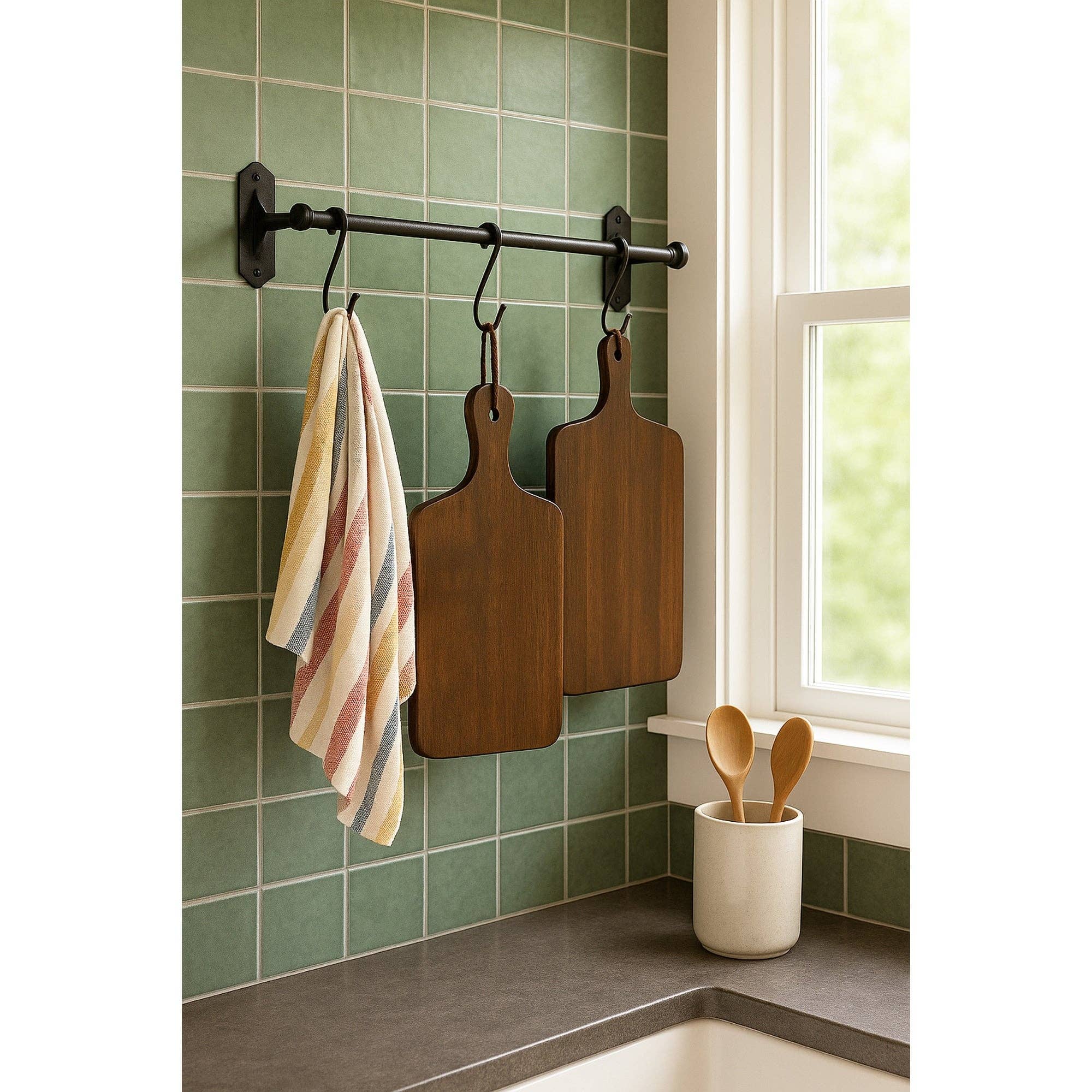 NACH - Wholesale Wall Hook - Hand-Forged Hook Rack With 3 Hangers