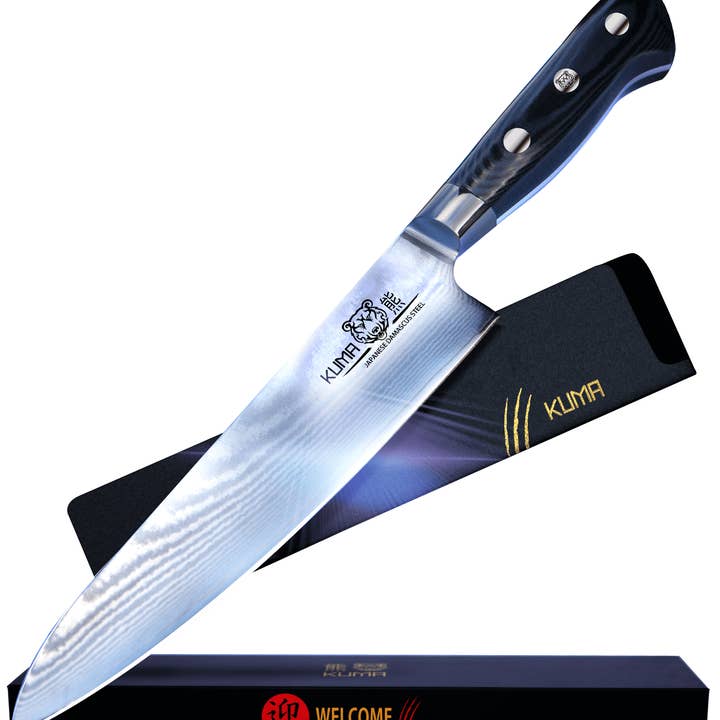 KUMA - Wholesale Kitchen/Utility Knife - KUMA Japanese Damascus Steel Chef's Knife (8 Inch Blade)