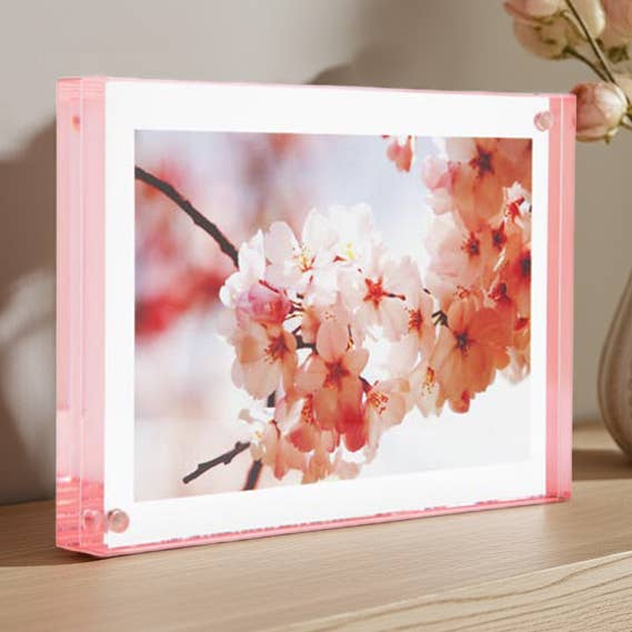 Rose Color Edge Magnet Frame - 5 Sizes for wholesale by Canetti Design Group Inc.
