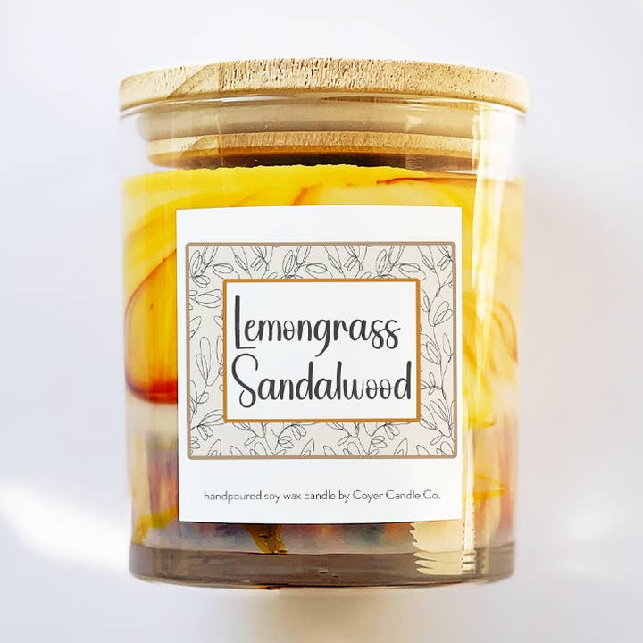 Portacandele da 11 oz - Lemongrass Sandalwood per la vendita all'ingrosso da parte di Coyer Candle Co.