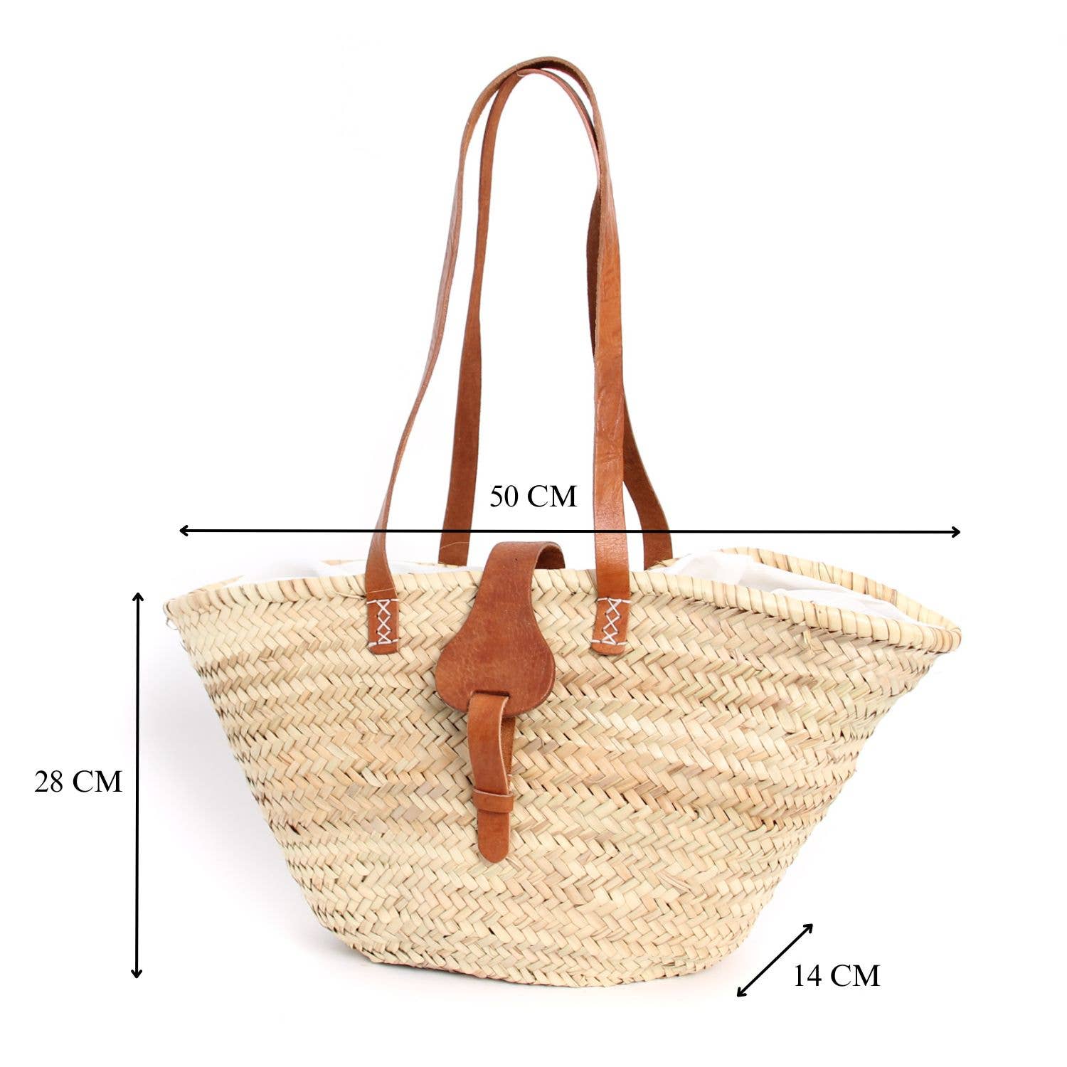 Logionline SLU - Wholesale Beach Bag - Palma Natural Carry Bag with White Lining Flap5
