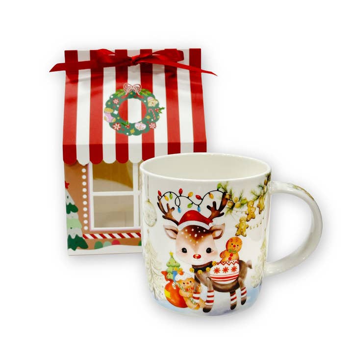 STP - Wholesale Coffee Mug - Holiday Reindeer Mug in Gift Box
