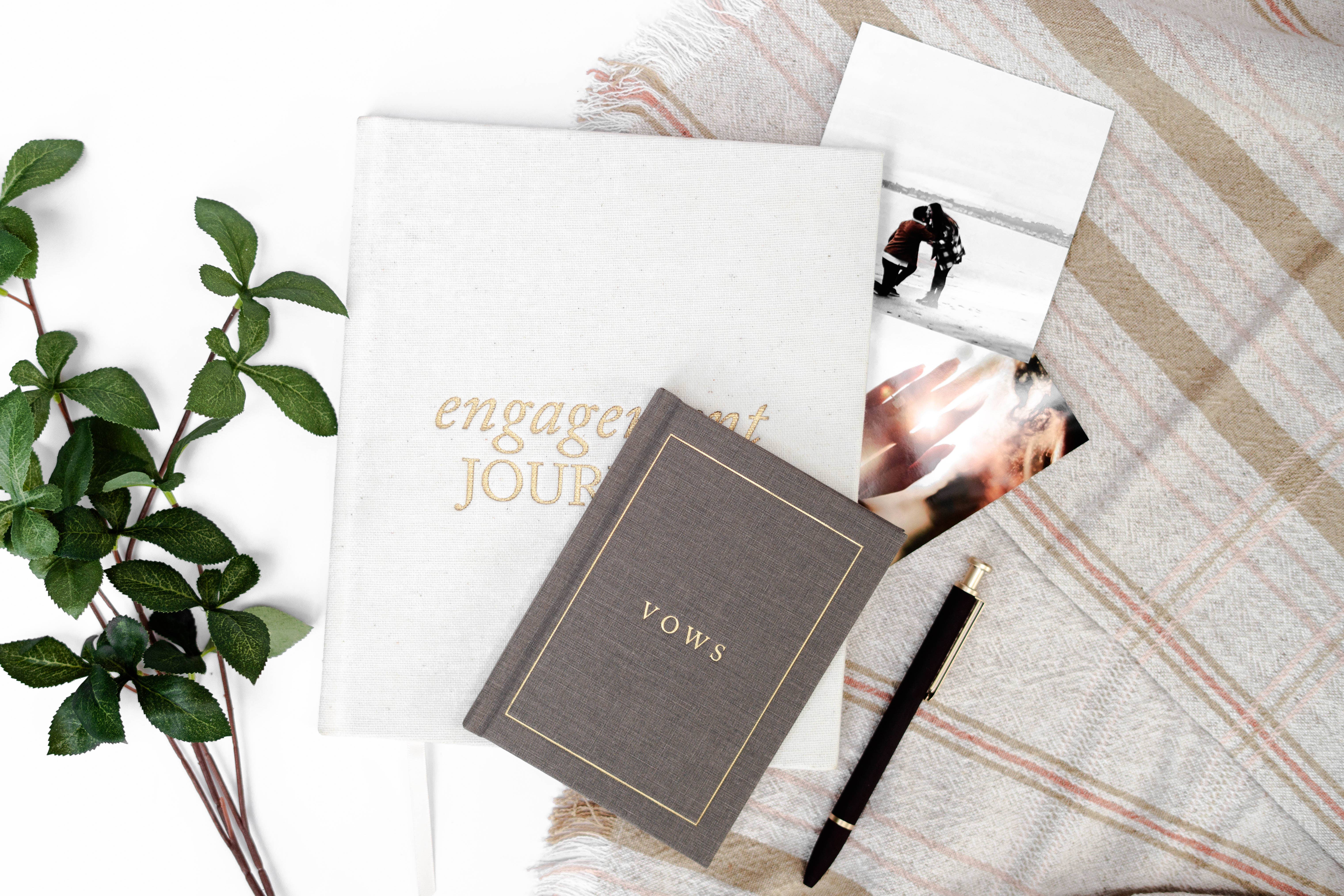 Duncan & Stone Paper Co. – Großhandel Tagebuch – Hochzeitsgelübde-Buch – Erinnerungsbuch mit Leinenbezug und Goldfolie6