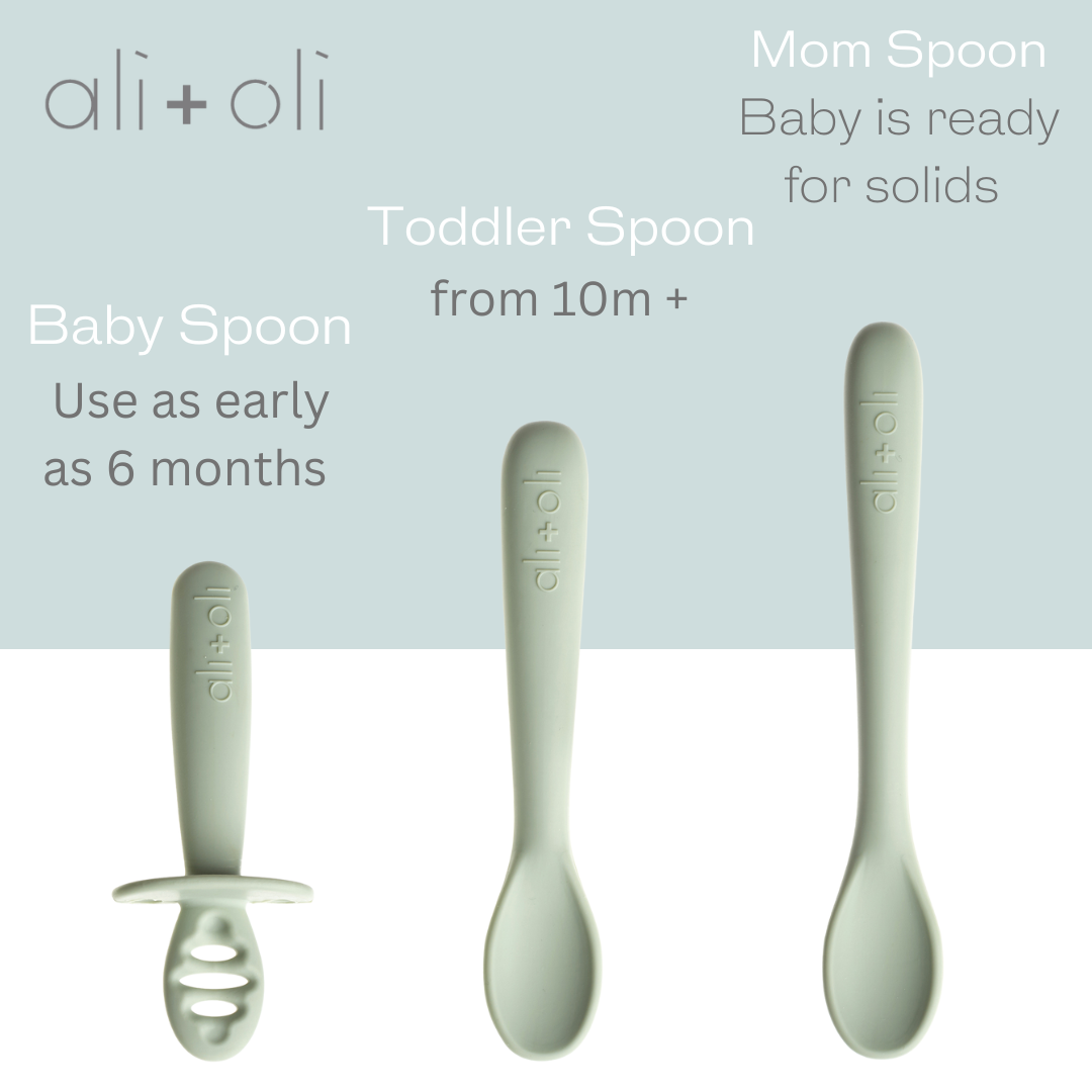 Ali+Oli - Wholesale Flatware Set - Kids & Baby - Ali+Oli (3-pc) Multi Stage Spoon Set for Baby (Pine) 6m+2