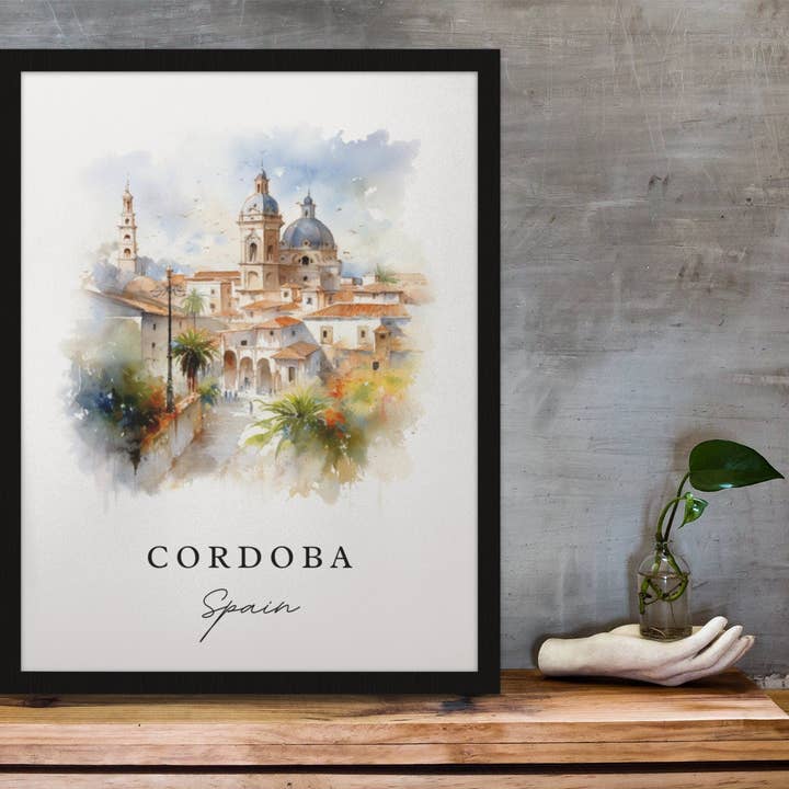 Cordoba traditional travel art - Spain, Cordoba poster, Wedding gift, Birthday present, Custom Text, Personalized Gift and other Purchase Wholesale cordoba. Free Returns & Net 60 Terms on Faire trending on Faire.