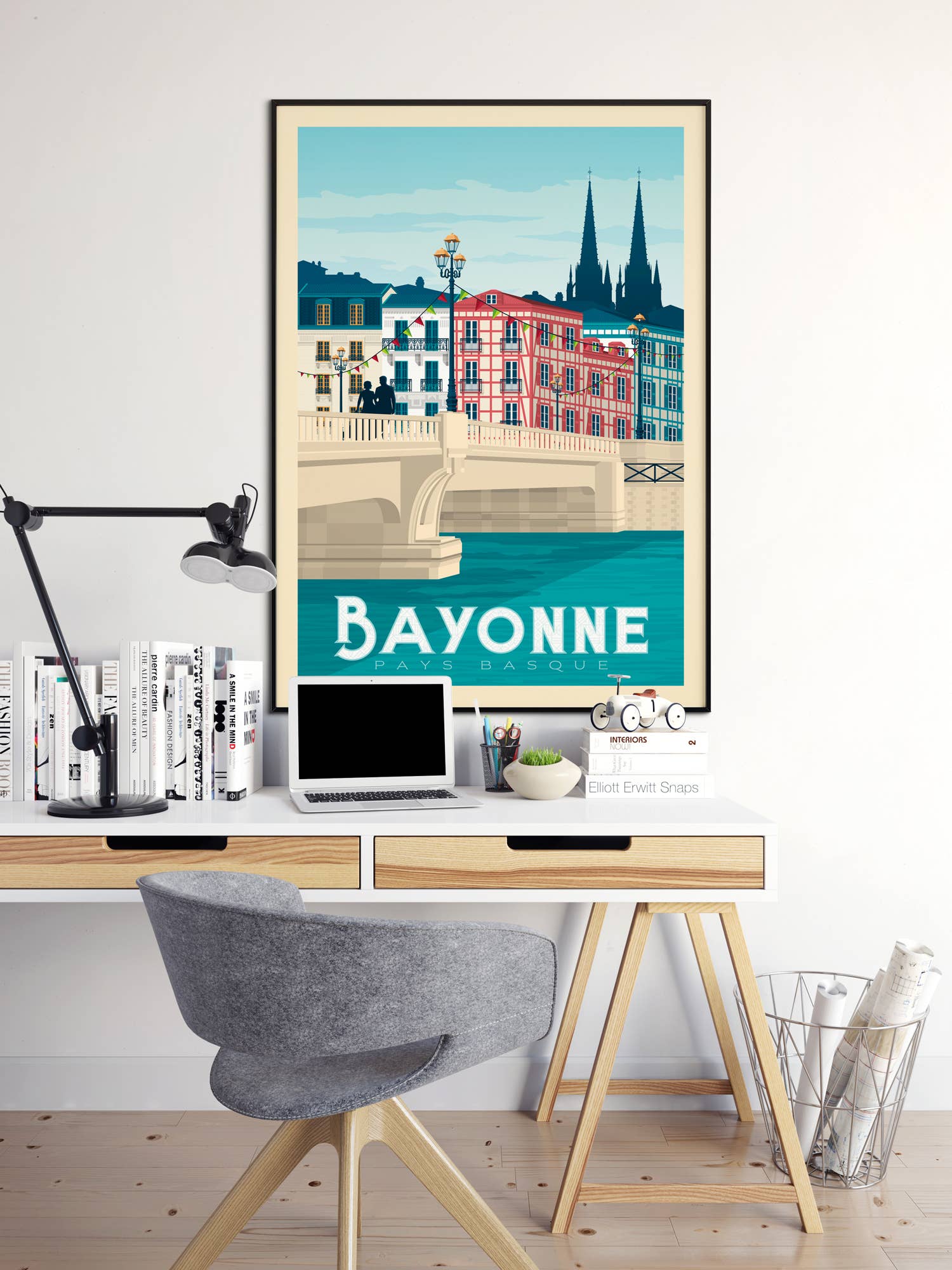 Olahoop Travel Posters - Wholesale Poster - Bayonne Basque Country - France travel poster7