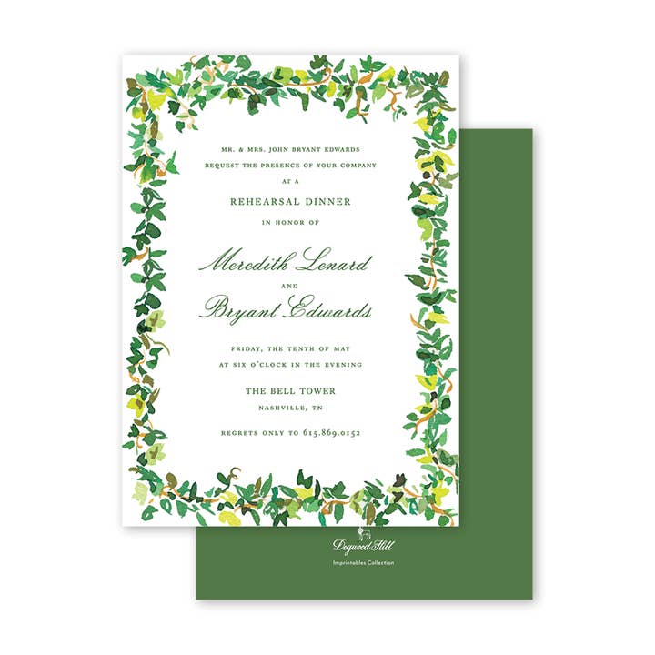 English Ivy Bulk Invitation for wholesale by Dogwood Hill