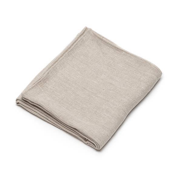 LinenMe - Wholesale Tablecloth - Linen Tablecloth Cream Chevron, Herringbone Weave 7