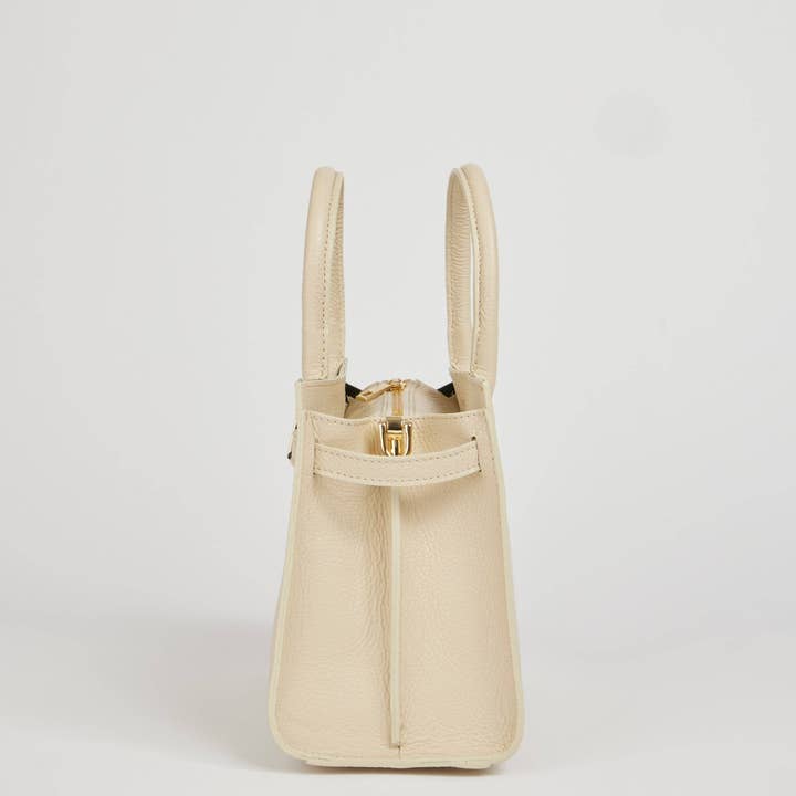 Prestige Milano - Wholesale Tote Bag - Women's - Borsa Grace in pelle Togo beige2