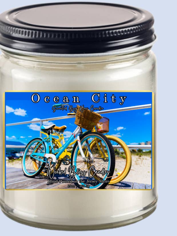 Ocean City Scented Soy Candle for wholesale by WBC Shops